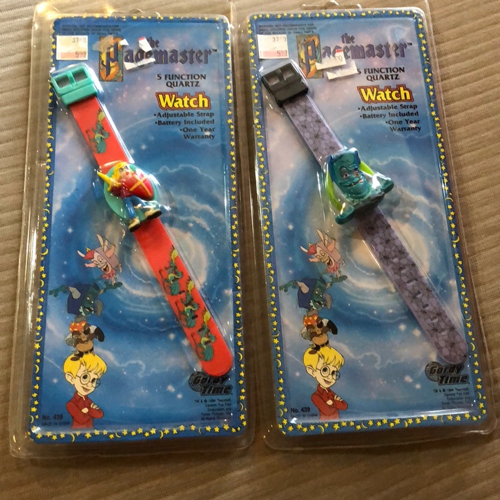 Vintage 1994 The PageMaster watch set retro rare
